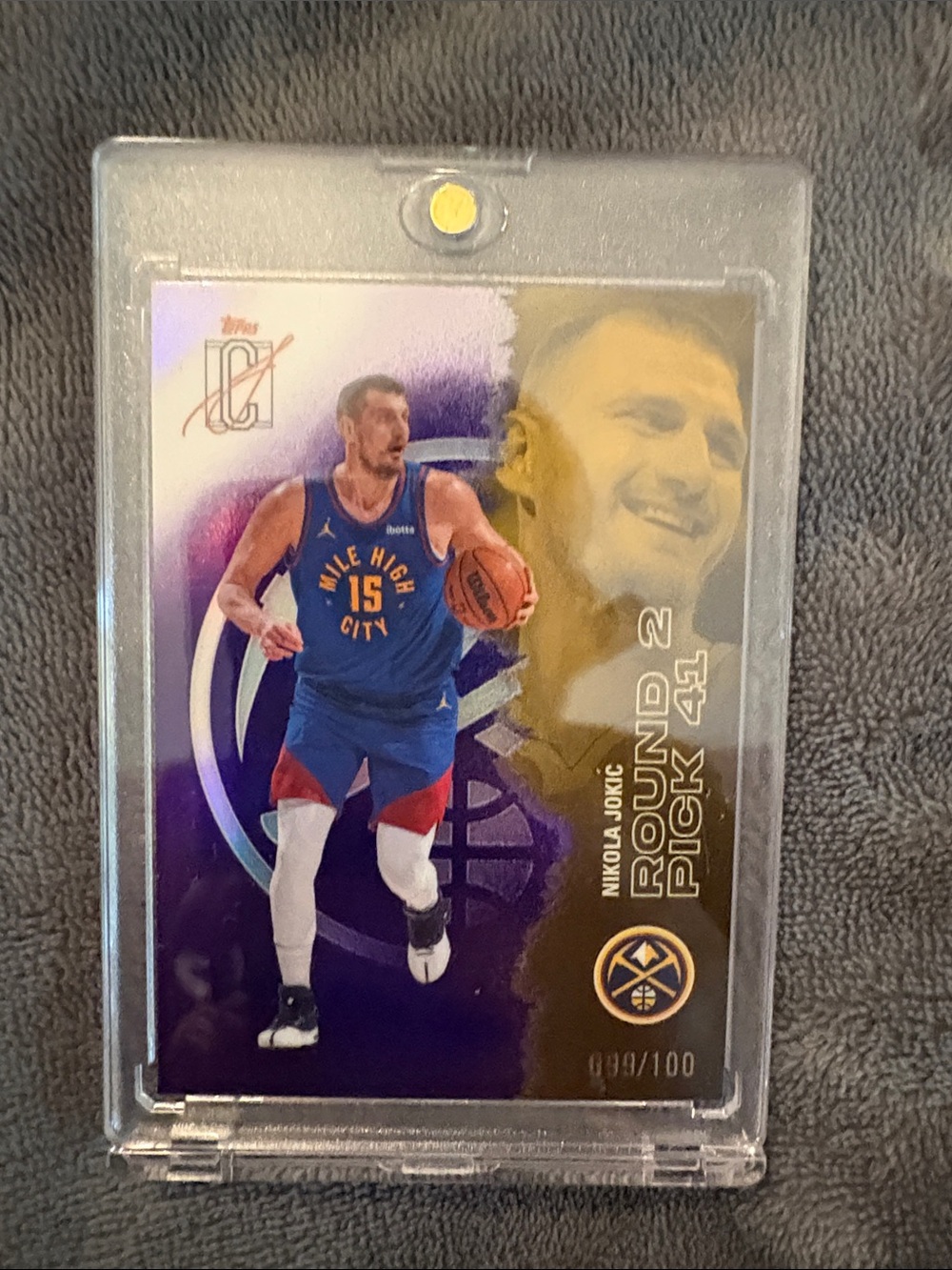 Topps Nikola Jokic Card - Blue, Purple, Gold Accents